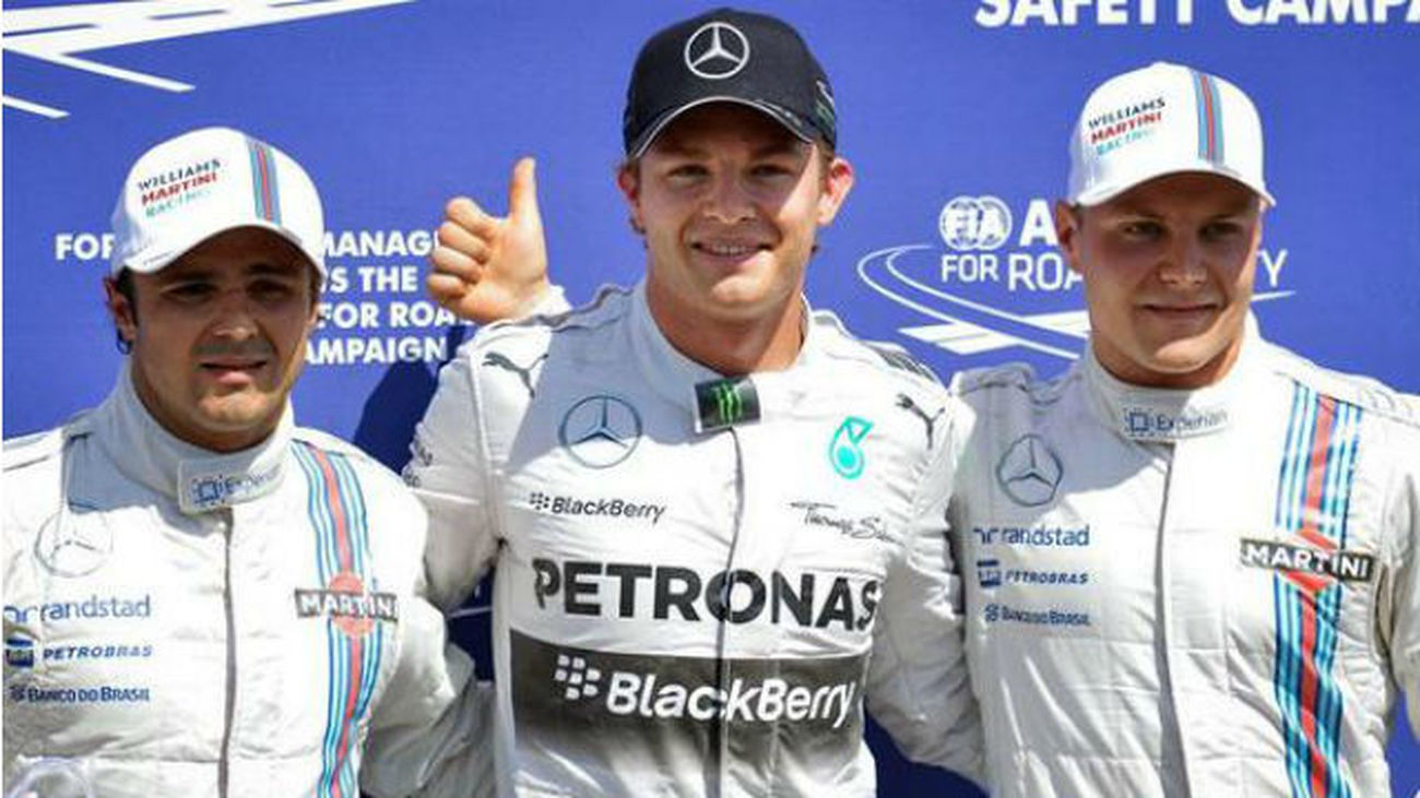 Massa, Rosberg y Bottas