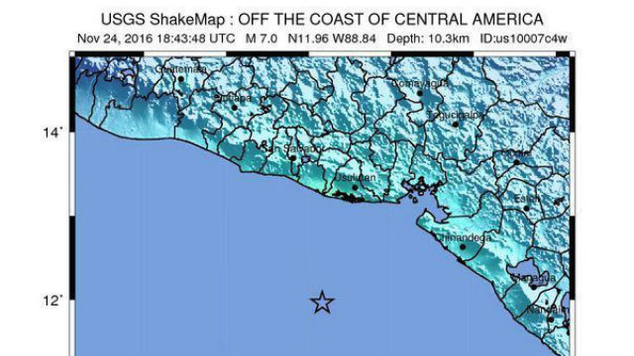 Un terremoto de magnitud 7,2 sacude Centroamérica y genera riesgo de tsunami