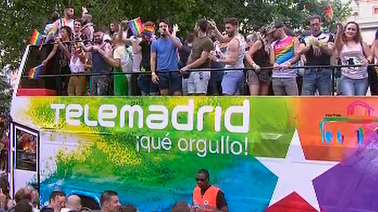 Carroza de Telemadrid en el World Pride 2017