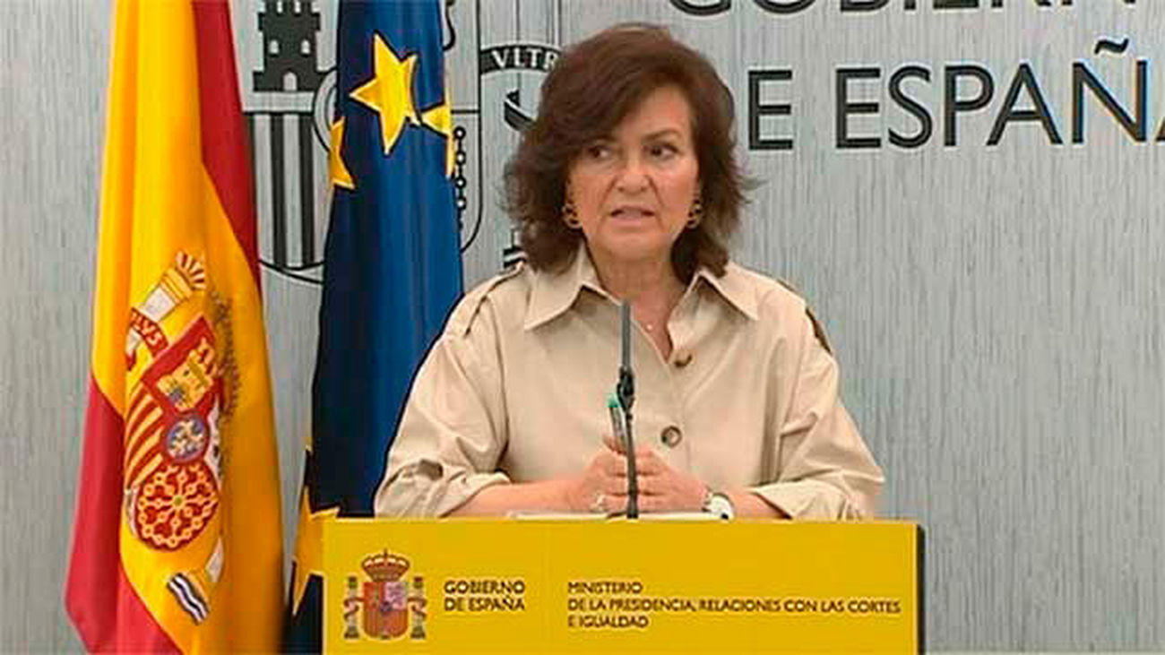 La vicepresidenta Carmen Calvo