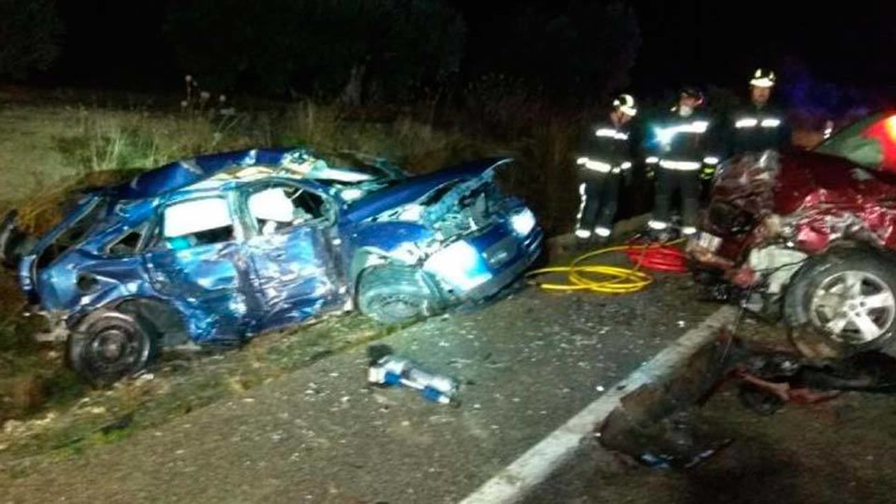 Uno de los coches implicado en el accidente en Jaén