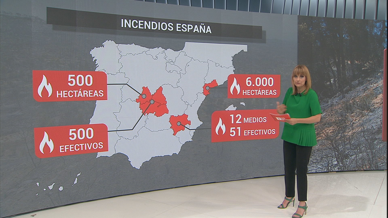 El Mapa De Los Incendios Activos En España