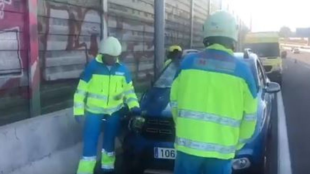 Accidente en la  A-2 en Alcalá de Henares