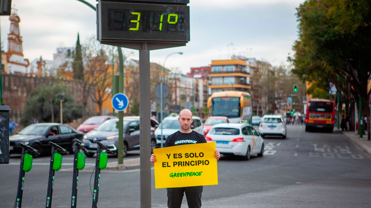 Imagen de la campaña de Greenpeace