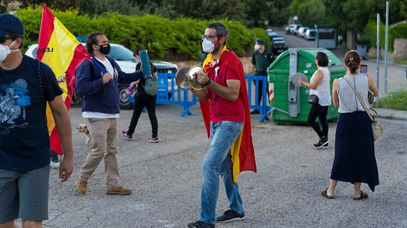 Protestas ante la vivienda de Pablo Iglesias