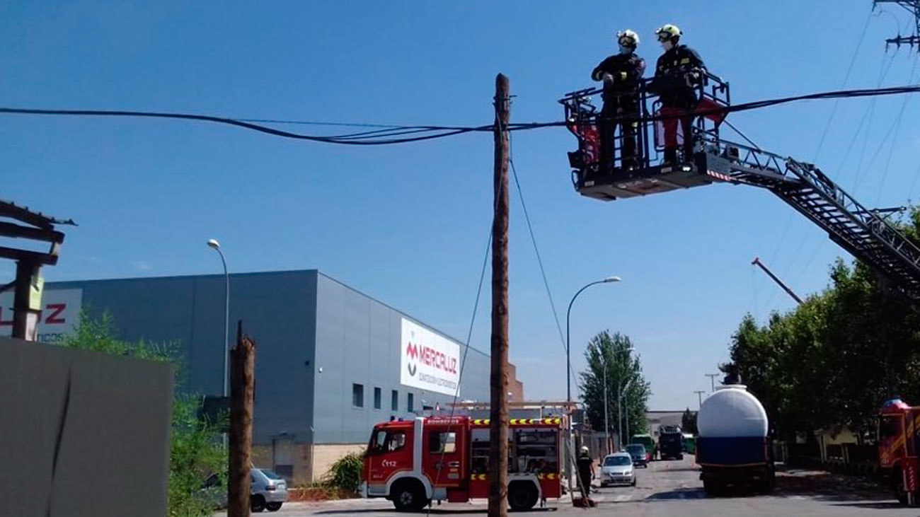 Intervención de los bomberos de Alcorcón