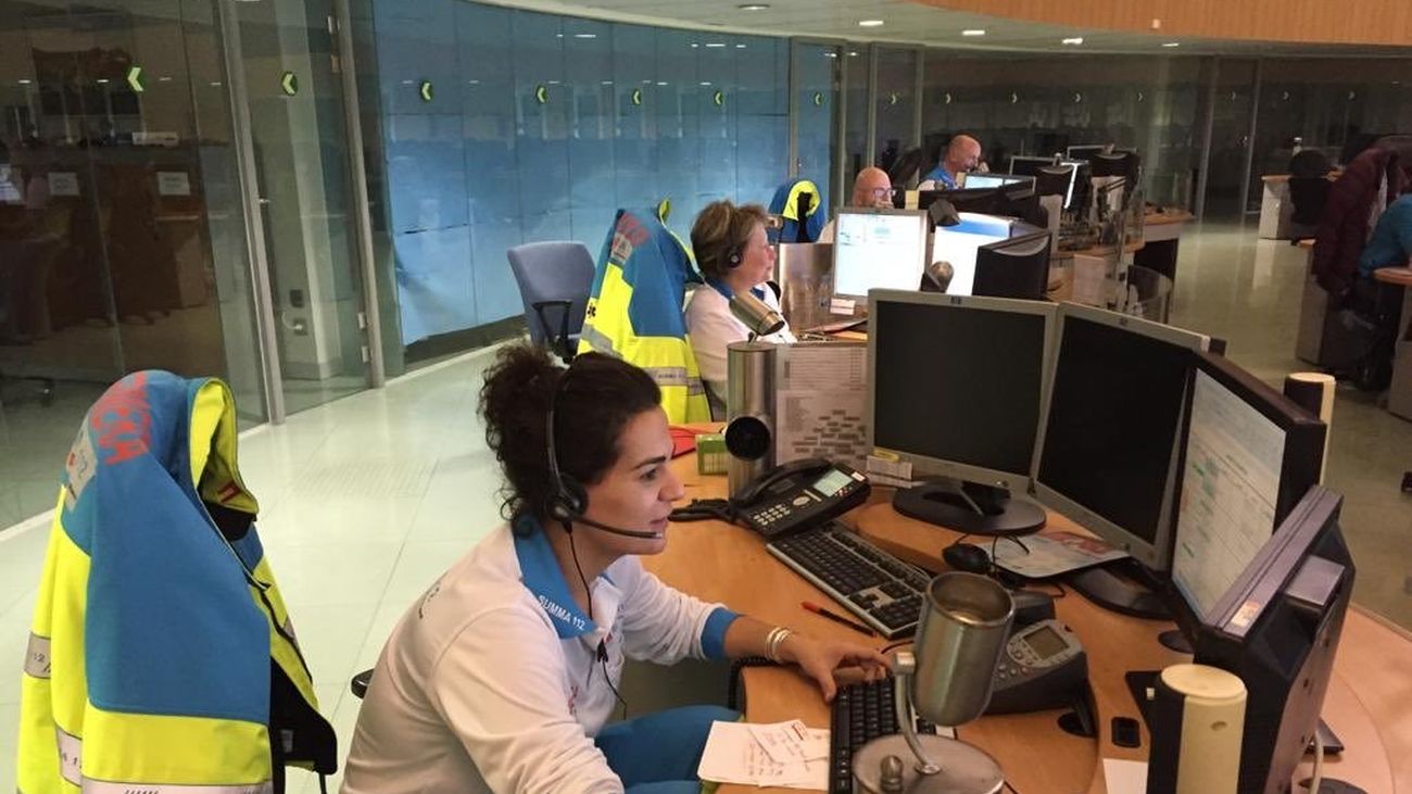 Trabajadores del servicio de Emergencias 112 de la Comunidad de Madrid