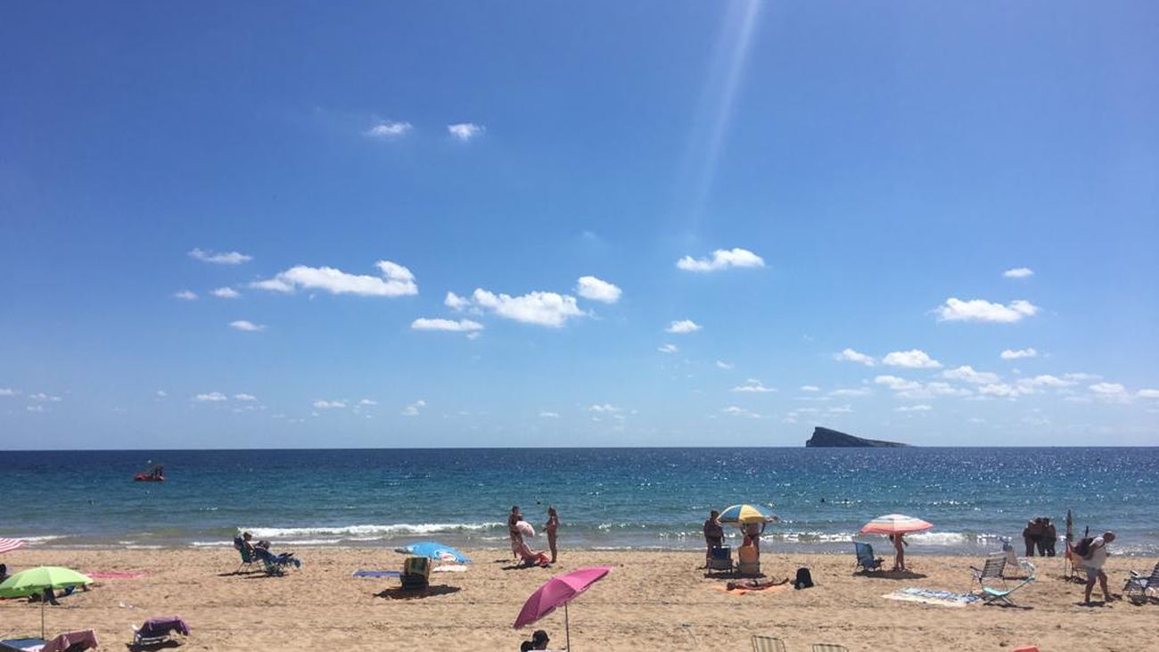 Playa de Levante de Benidorm este verano