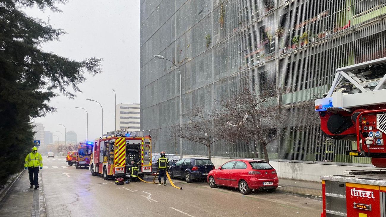 Los Bomberos del Ayuntamiento de Madrid han extinguido rápidamente el incendio