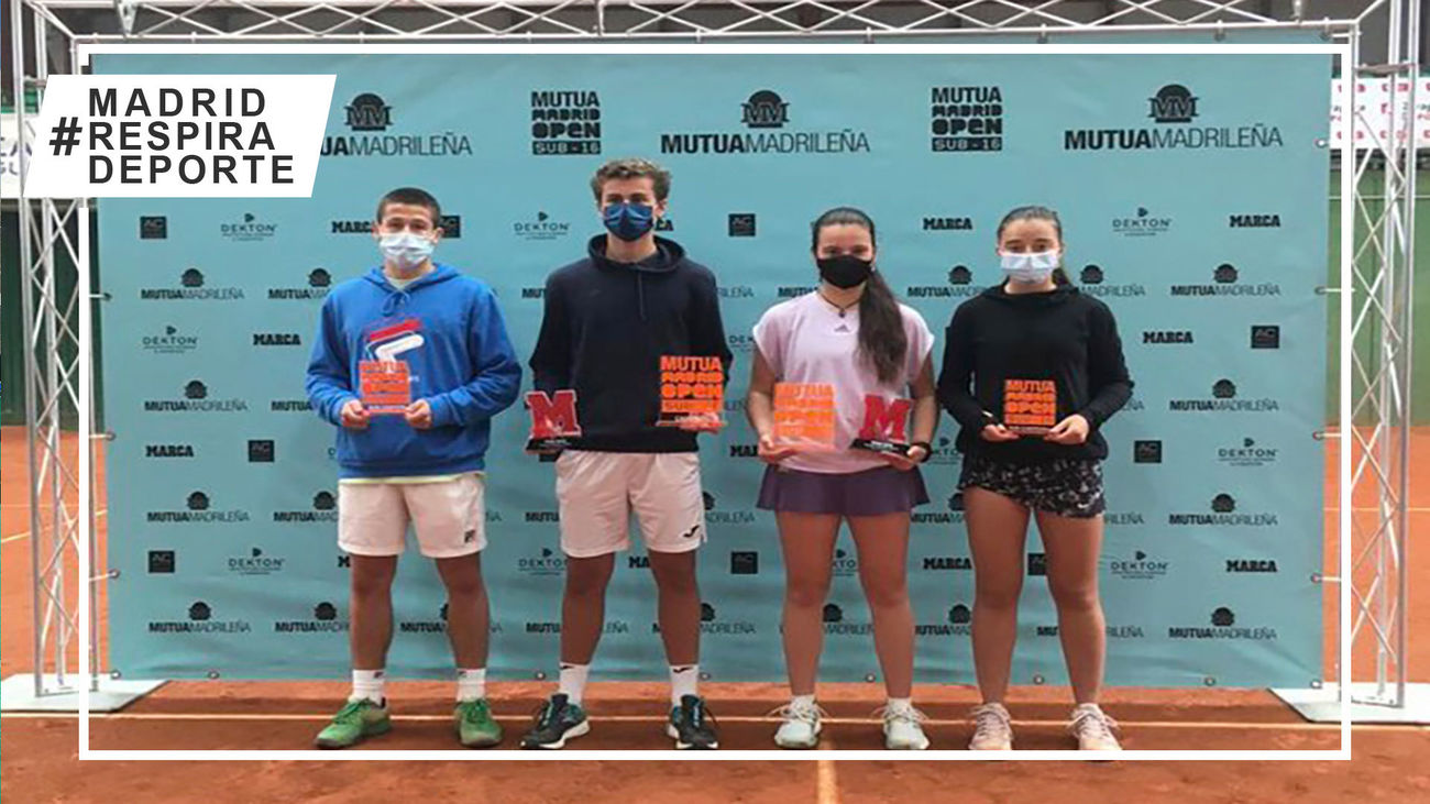 Campeones y finalistas del Mutua Madrid Open Sub'16