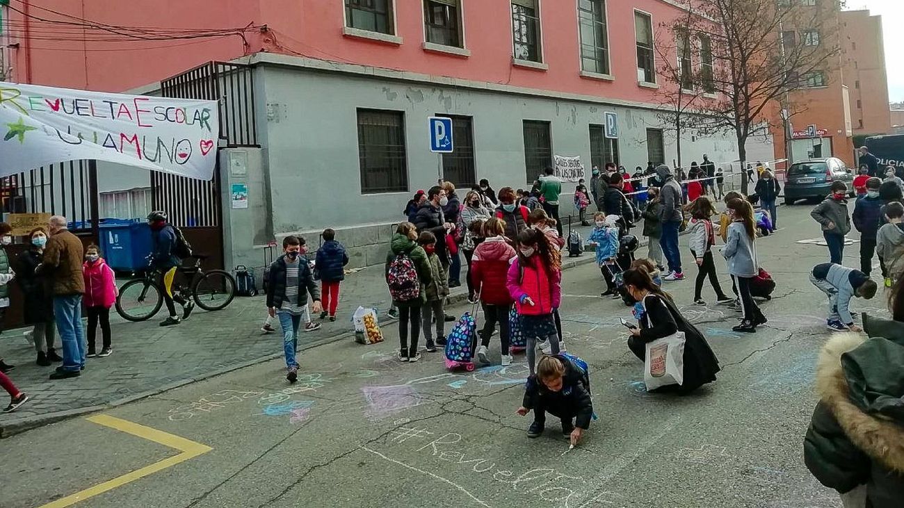 La anterior  'Revuelta Escolar' en el colegio público Unamuno, en el barrio de Delicias