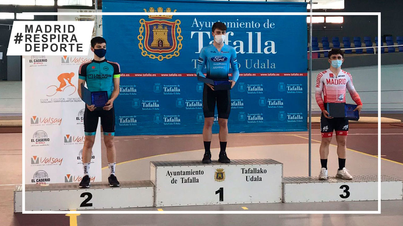 Esteban Sánchez , tercero en la tercera jornada de la Liga de pista