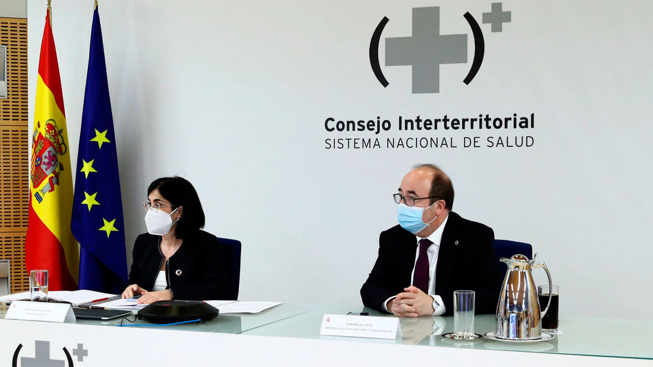 Carolina Darias y Miquel Iceta en el Consejo Interterritorial de Salud
