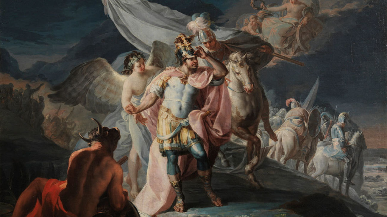 "Aníbal vencedor, que por primera vez mira Italia desde los Alpes", de Goya
