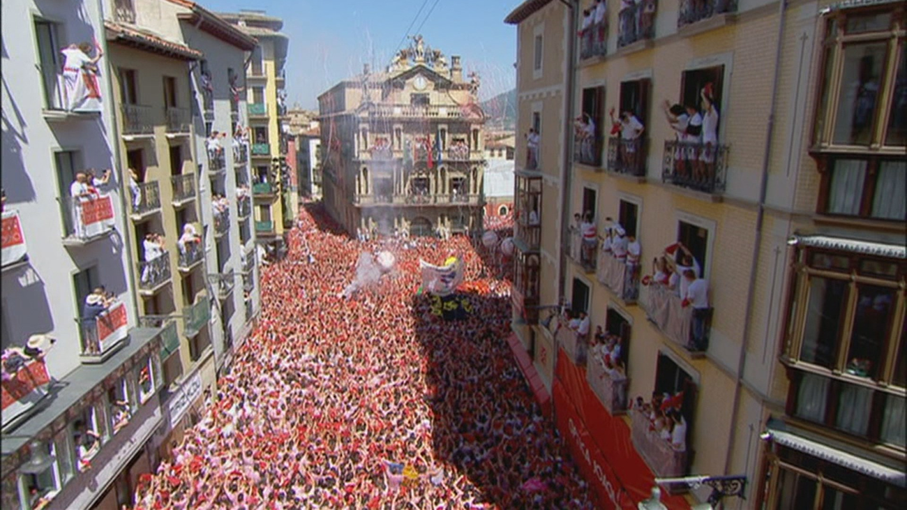 Pamplona en la celebración de los Sanfermines de 2019