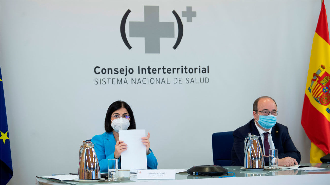 Carolina Darias y Miquel Iceta en el Consejo Interterritorial de Salud