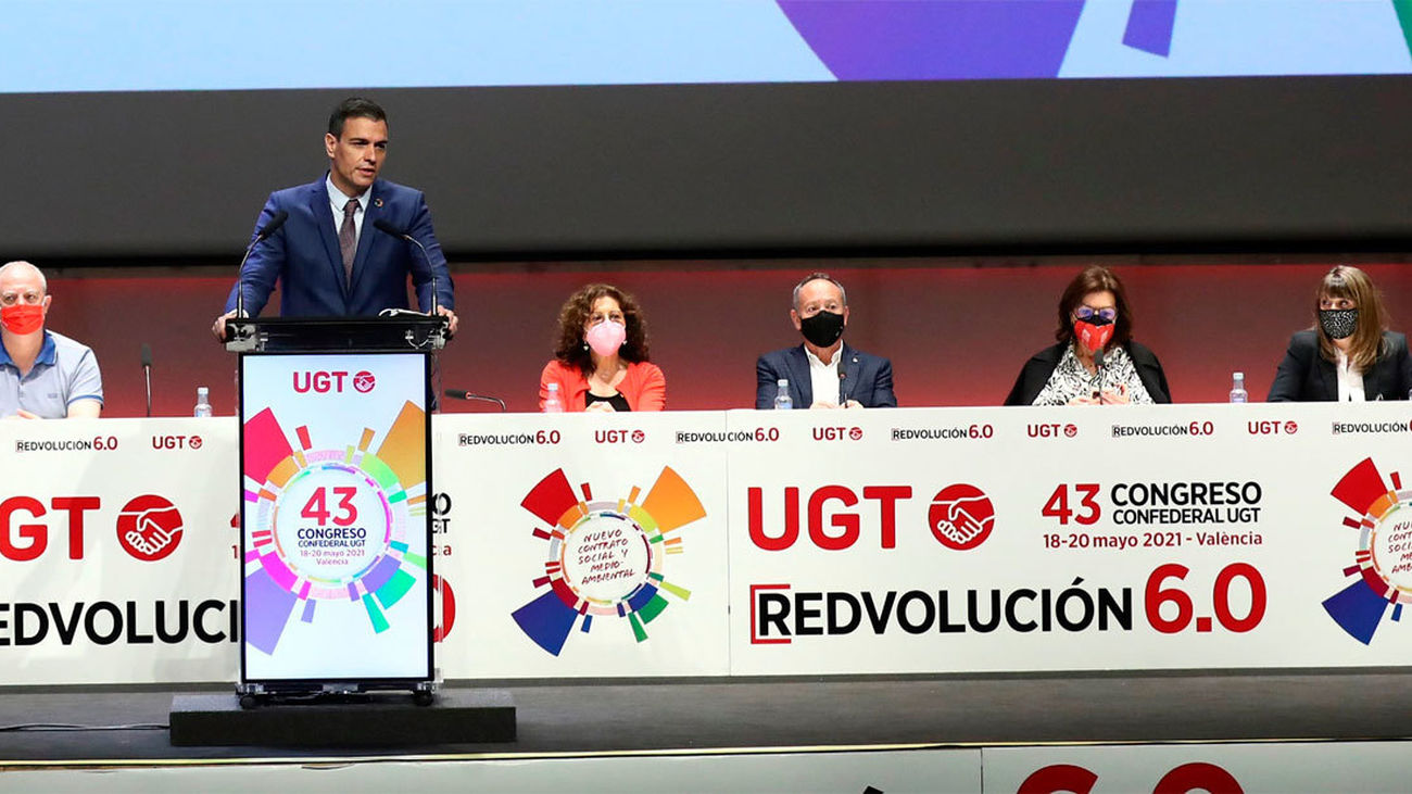 Sánchez interviene en el 43 Congreso de UGT