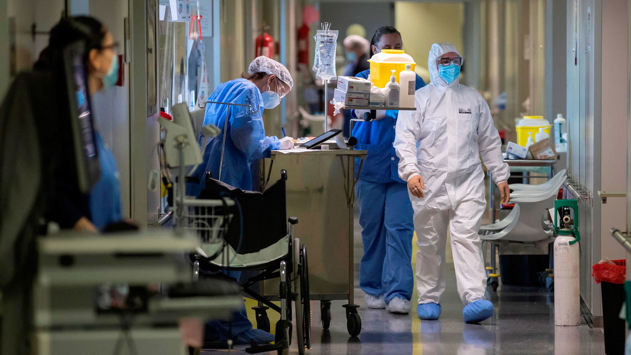 Área Covid en un hospital de la red pública sanitaria