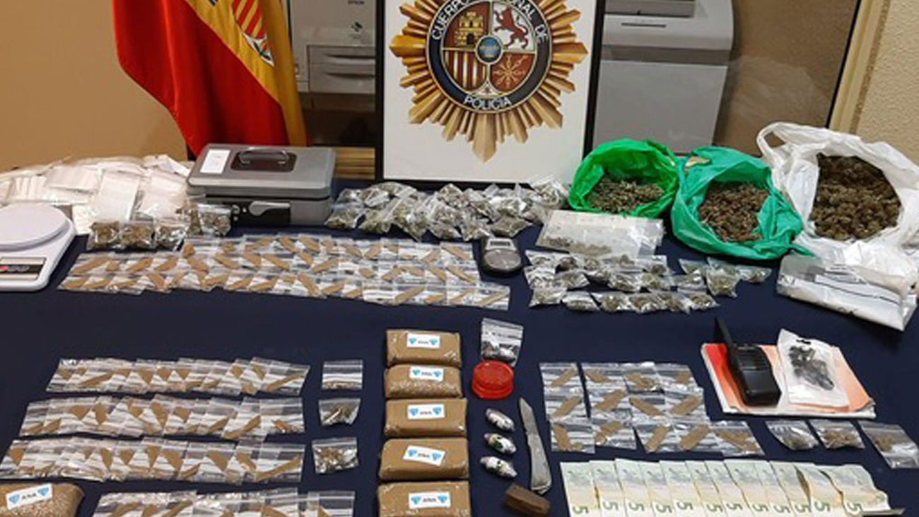 Droga incautaada por la Policía Nacional