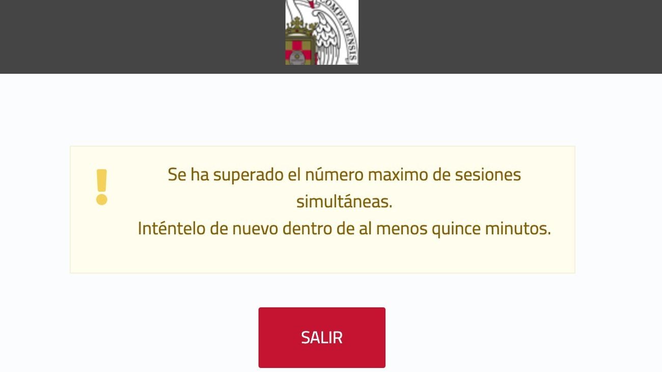 Colapso en la web de automatrícula de la Complutense