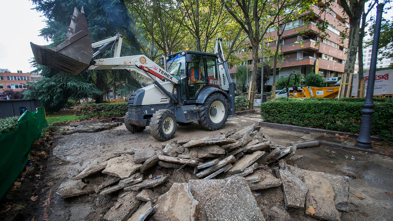 Imagen de las obras en la calle Basílica