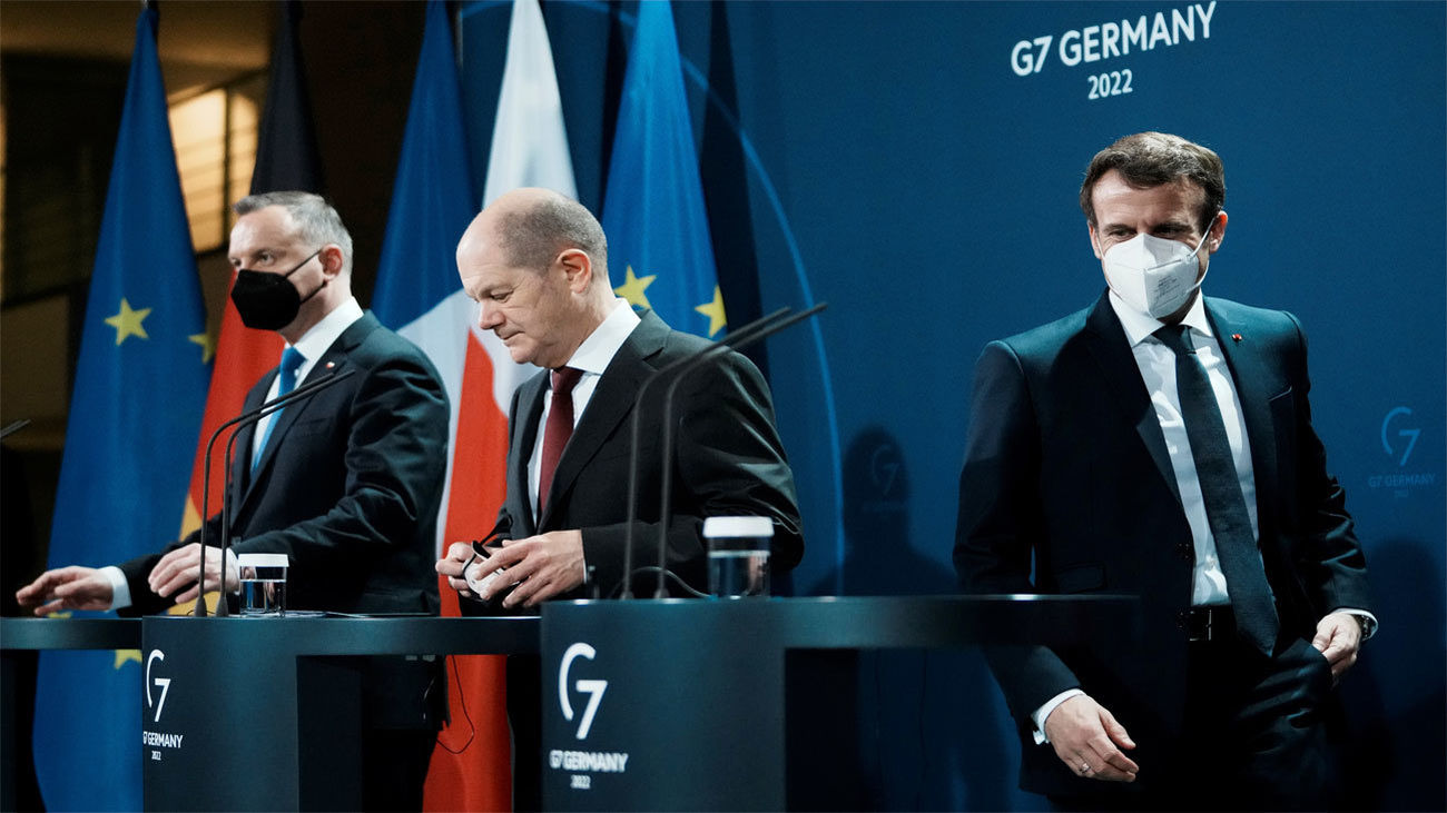 Scholz, Macron y Duda apelan a la "unidad" para "preservar la paz" europea