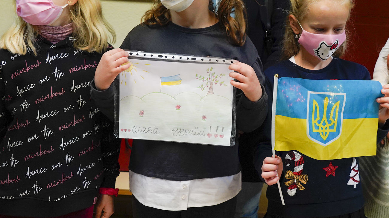 Niños de Móstoles se solidarizan con Ucrania