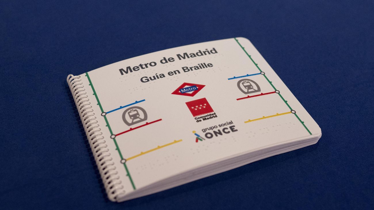 Plano del metro de Madrid en braille