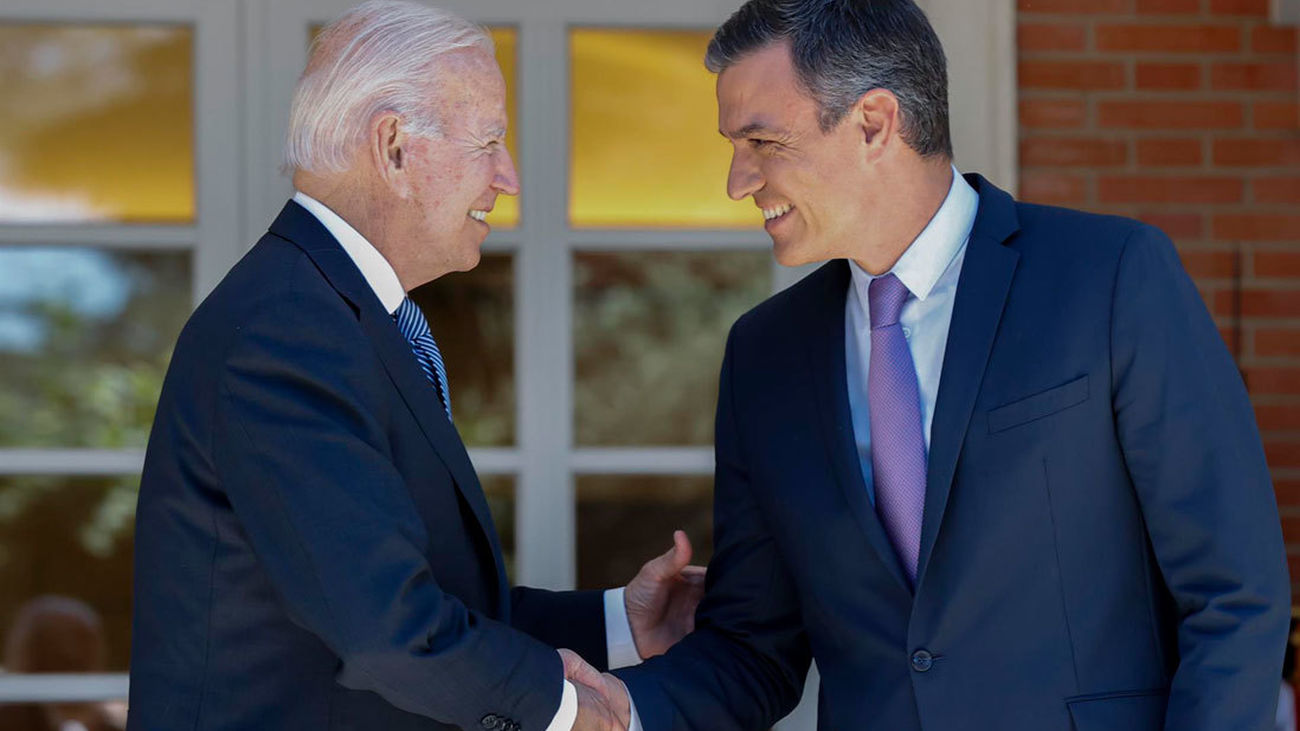 Joe Biden  con Pedro Sánchez