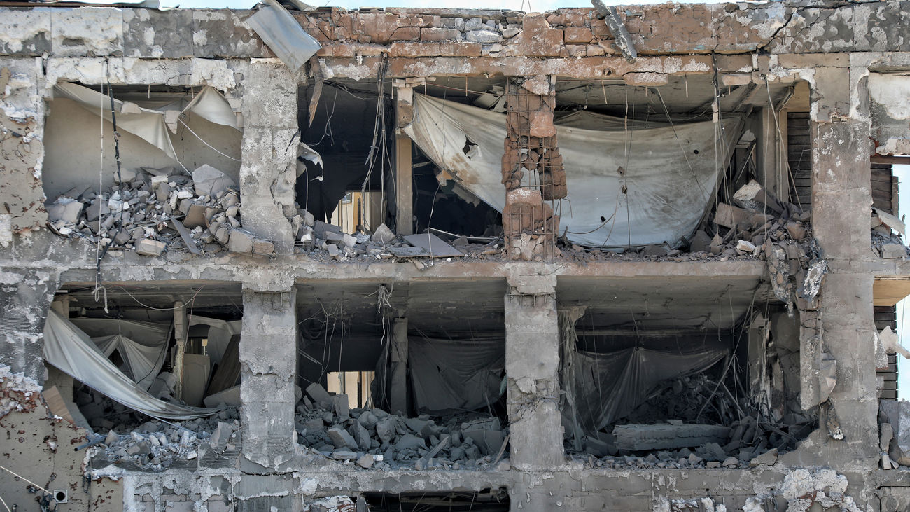 Daños en un edificio en Odesa tras un ataque con misiles rusos