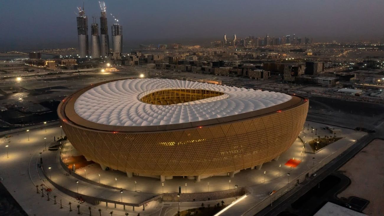 Imagen exterior del Estadio de Lusail en Catar, escenario de la final de la Copa del Mundo de 2022