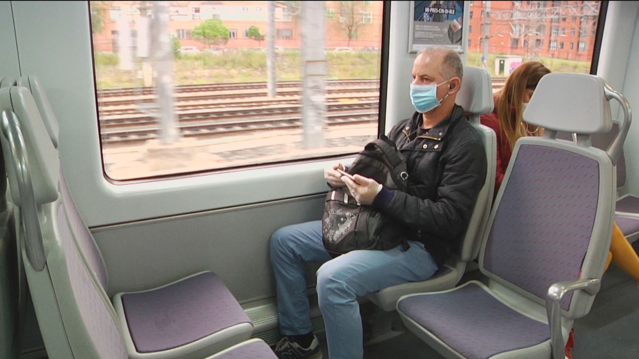 Mascarilla en el transporte público