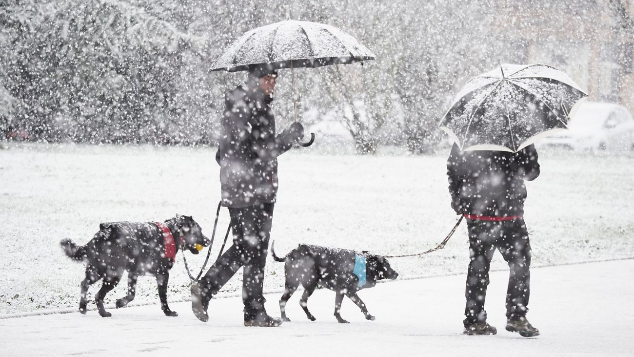 Primera nevada en Pamplona