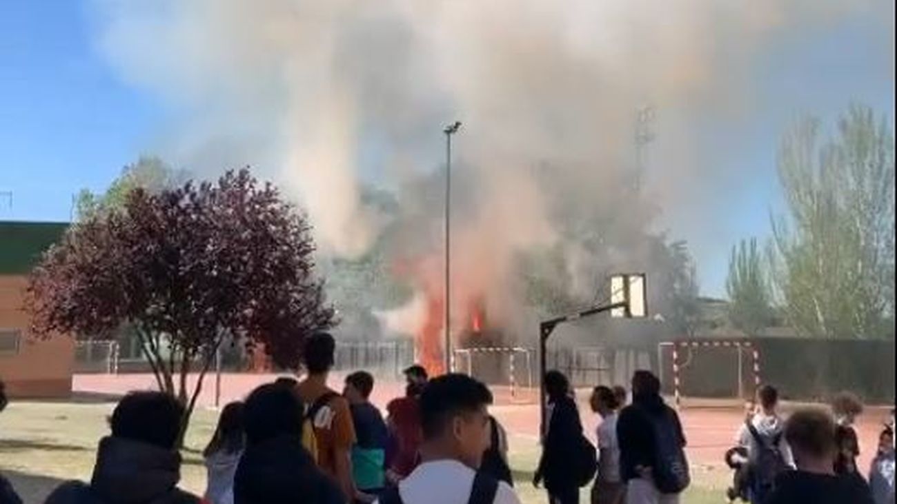 Incendio en un instituto de Algete