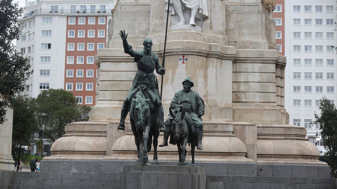 Estatuas de D.Quijote y Sancho Panza en Madrid