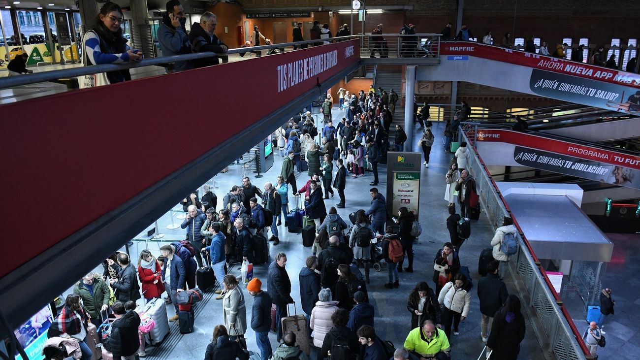 Viajeros en la estación de Atocha