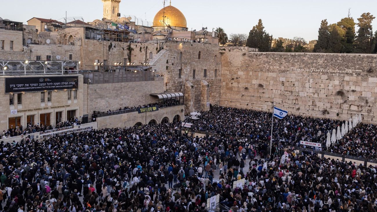 Oraciones en el Muro de las Lamentaciones por el regreso de los rehenes israelíes