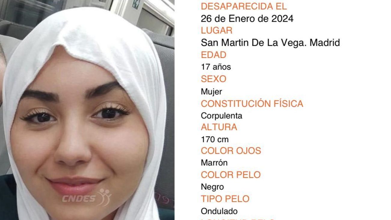 Buscan a una joven de 17 años desaparecida en San Martín de la Vega