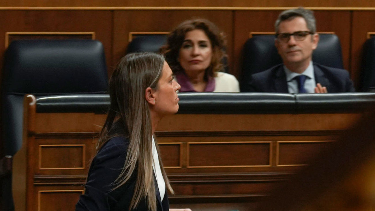 La portavoz de Junts, Míriam Nogueras  ante Montero y Bolaños