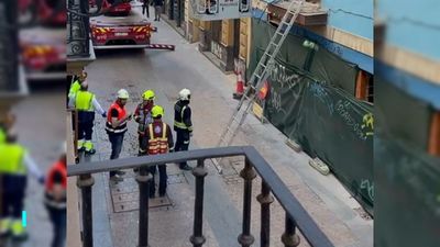 Se derrumba un edificio en obras en el casco viejo de Bilbao y 5 trabajadores resultan heridos