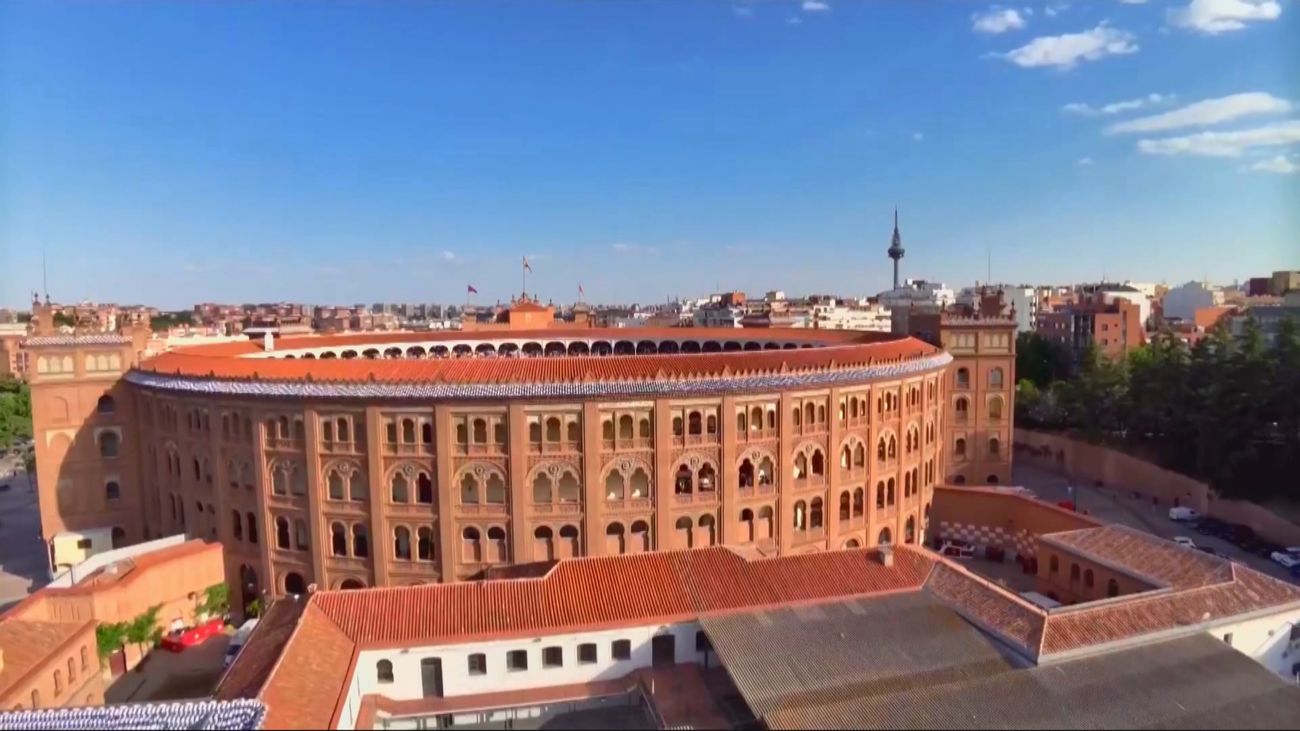 Vista aérea de la Plaza de toros de Las Ventas