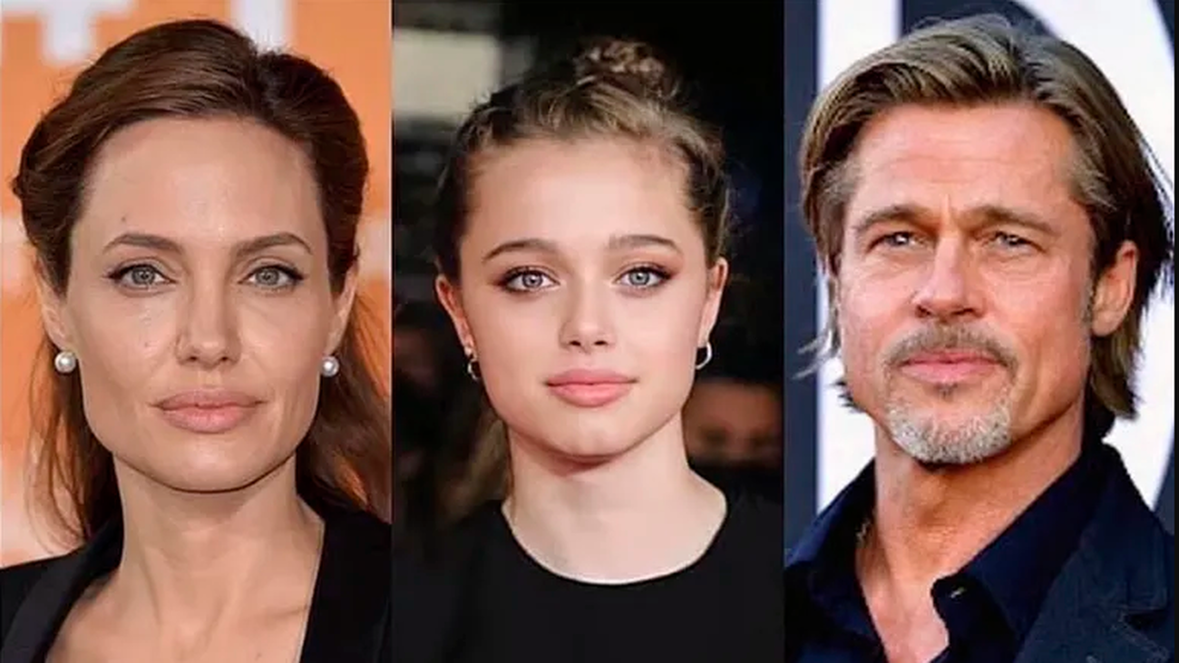 Angelina Jolie, Shiloh Nouvel Jolie-Pitt  y  Brad Pitt