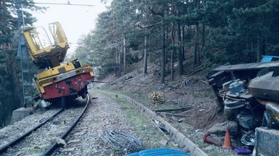Ocho trabajadores heridos en las obras de la línea C9 en Navacerrada