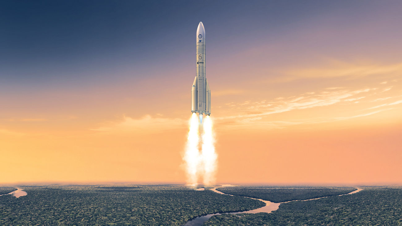 Ilustración del despegue del cohete Ariane 6