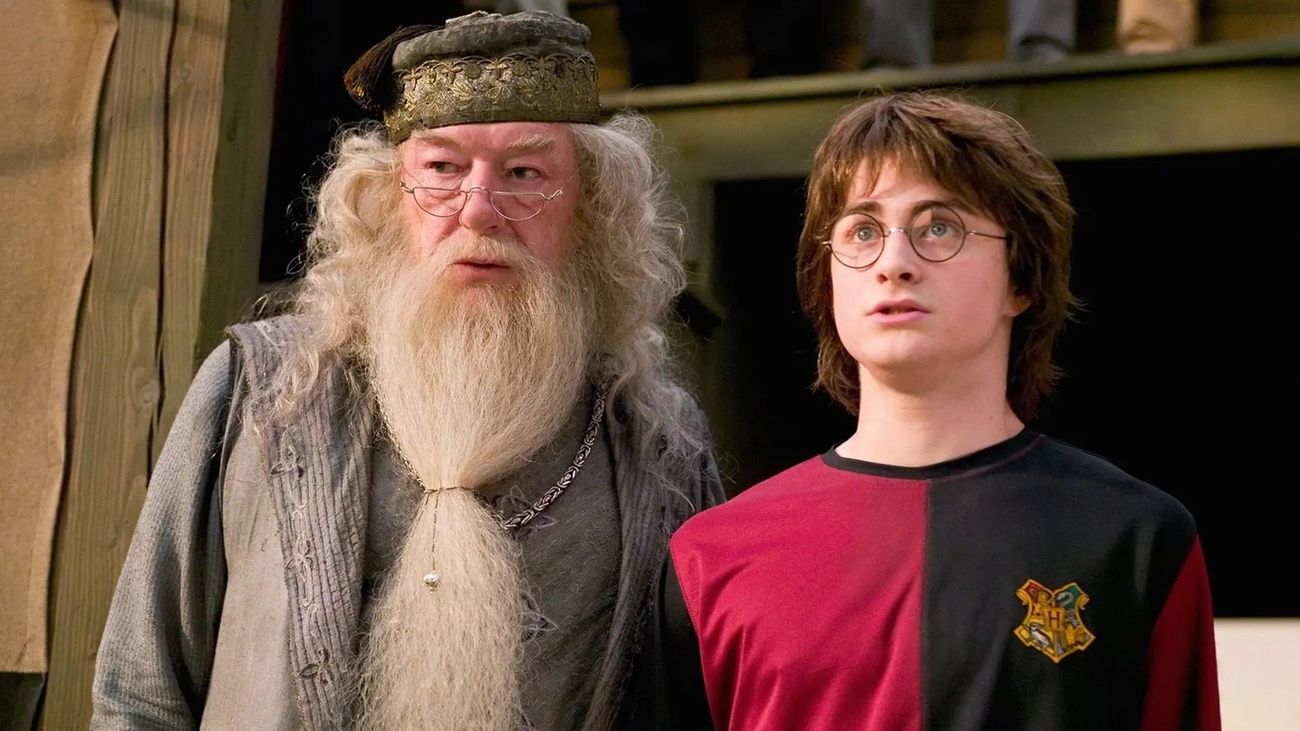 Daniel Radcliffle y Michael Gambon en una escena de 'Harry Potter'