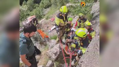 Seis menores heridos en un accidente de microbus en Huesca