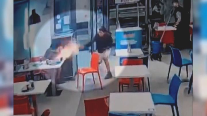 Ataque con arma de fuego en una pizzería de Madrid