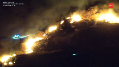 Arden 30 hectáreas de matorrales y pastos en un incendio en Chinchón
