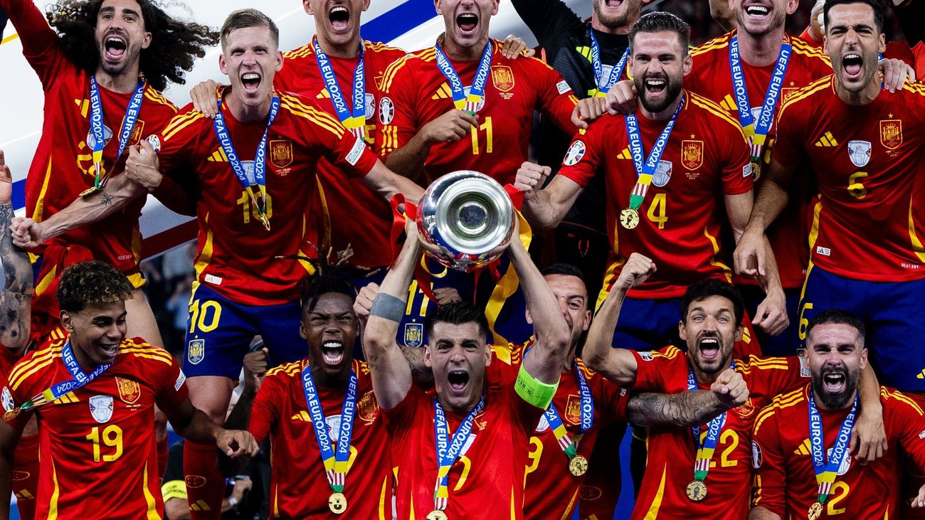Selección española. campeona de Europa