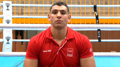 Ayoub Ghadfa, campeón de Europa de boxeo, en los Juegos Olímpicos de París